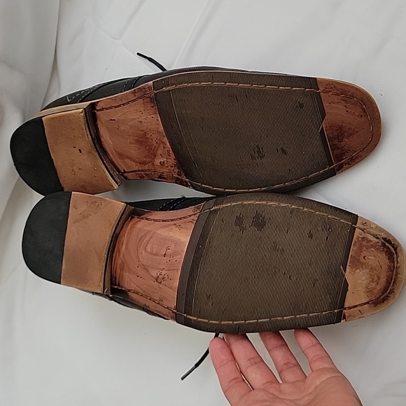 STEVE MADDEN Men's Oxfords. Style JASCO. Leather Upper. Size 10. Color Black. - Picture 10 of 13